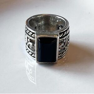 Silpada Silver Black Onyx Ring